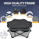 Hexagonal Foldable Outdoor Dog Bed – Cooling Elevated Cot for Medium & Large Pets