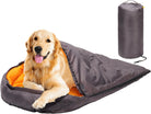 Lifeunion Dog Sleeping Bag with Storage Bag Waterproof Warm Packable Dog Bed for Travel Camping Hiking Backpacking (Grey+Orange)