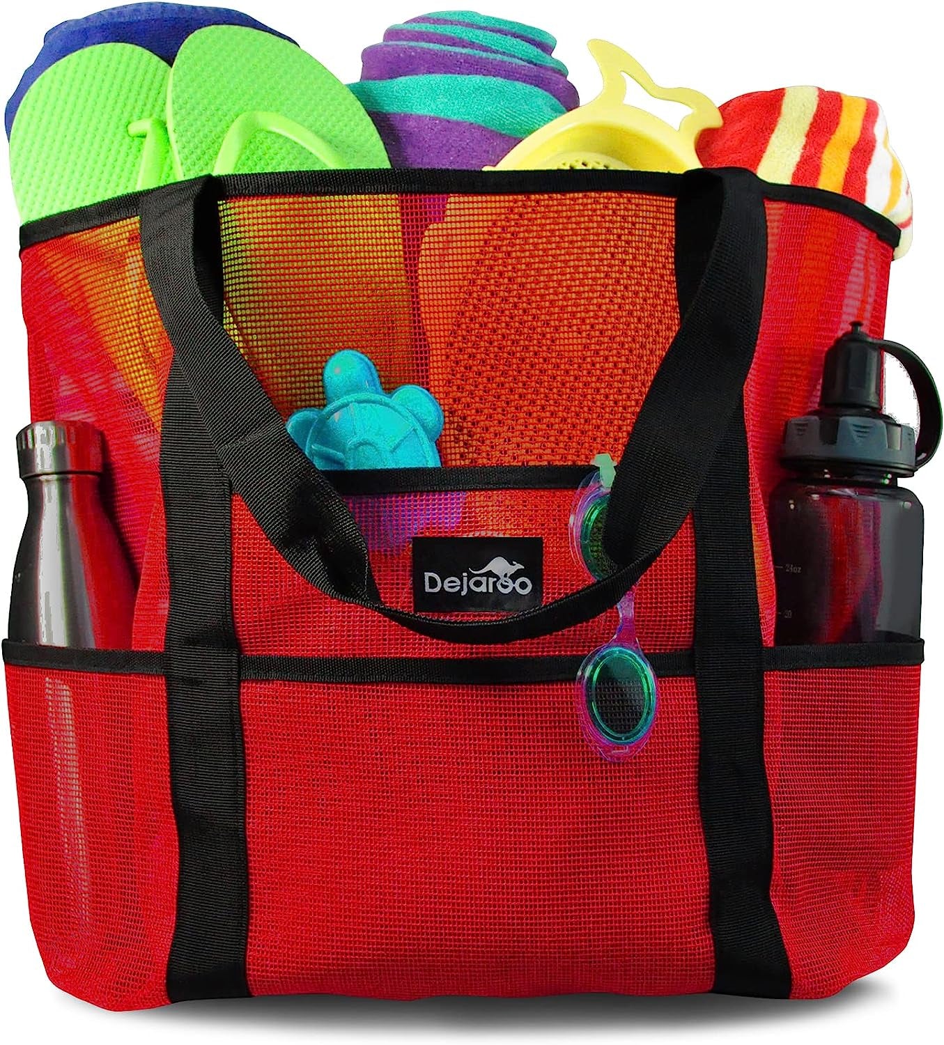 Mesh Sand Free Bag - Strong Lightweight Bag for Beach & Vacation Essentials. Tons of Storage!