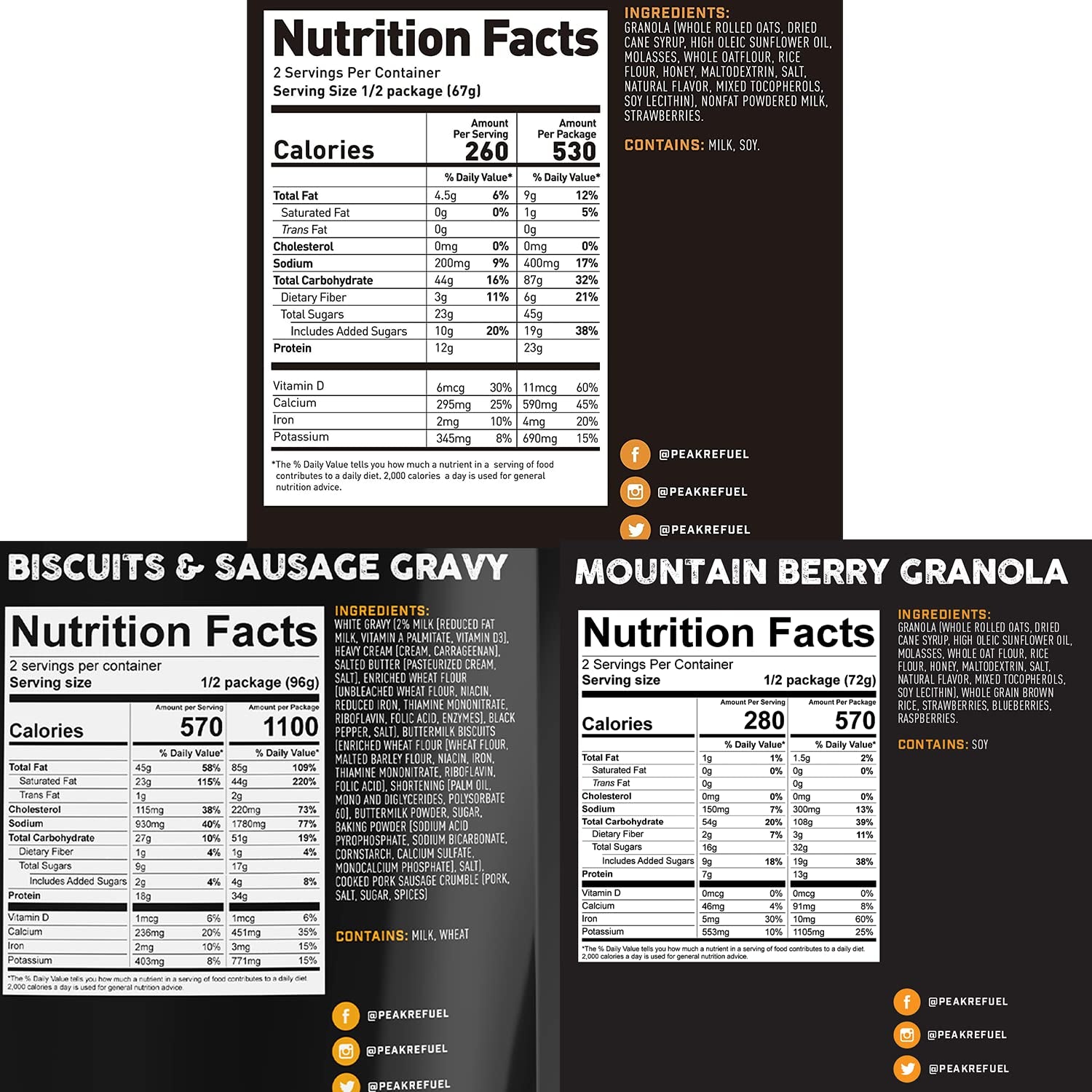 Breakfast Variety 6 Pack | Premium Freeze Dried Camping Food | Backpacking & Hiking MRE Meals | Just Add Water | 100% Real Meat | 12 Total Servings