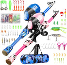 Kids Fishing Pole - Telescopic Fishing Rod and Reel Combo Kit - Fishing Gear, Fishing Lures, Carry on Bag, 70 Set Fully Fishing Equipment - for Boys, Girls, Youth