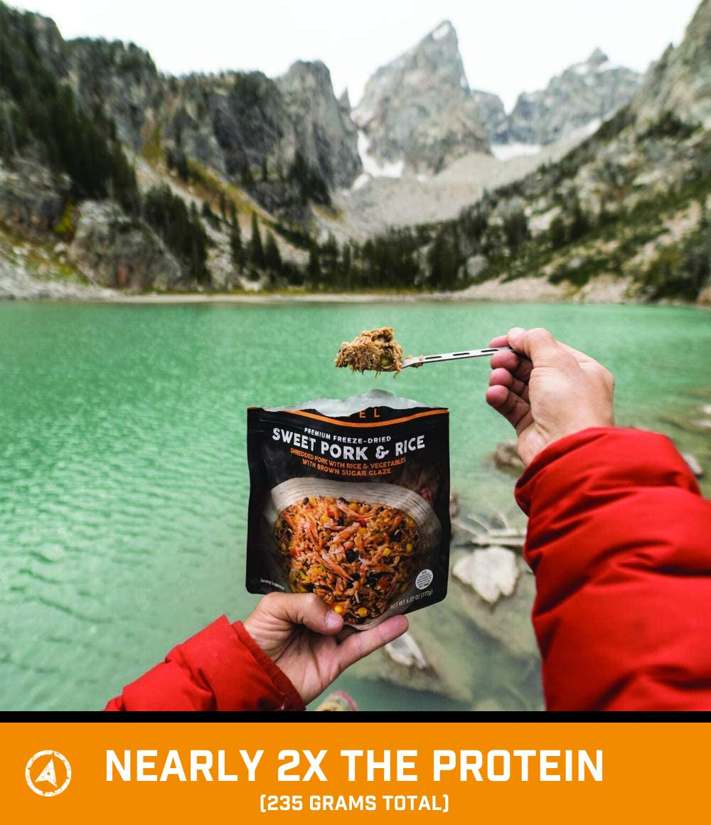 Variety Meal Kit | 239G Protein | 4920 Calories | 100% Real Meat | Premium Freeze Dried Backpacking & Camping Food | 2 Servings | Ideal MRE Survival Meal