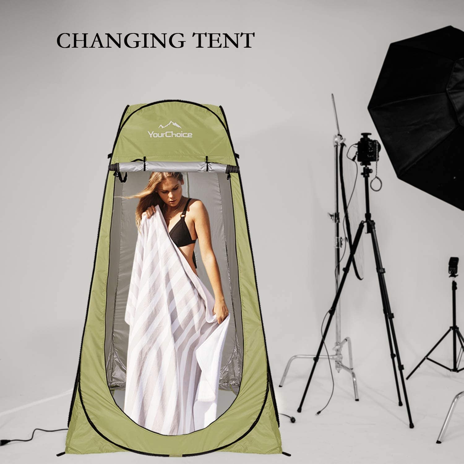 Cloak of Invisibility: Premium Pop-Up Privacy Tent for Shower and Restroom Use, 6.2 FT of Discreet Comfort with Travel Pillowcase