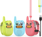 Qniglo Giggle Gabbers: Rechargeable Walkie Talkies for Young Adventurers Aged 3-14, Ideal for Outdoor Activities and Celebrations