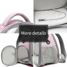 Portable Travel Pet Backpack Carrier Hamster Bag Guinea Pig Bird Small Dog Cat Backpack Turtle Carrier Rabbit Cage Rabbit Guinea Pig Squirrel Bearded Dragon Breathable Hangbag (Pink)