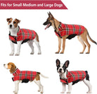 Reversible British Style Plaid Dog Winter Coat – Waterproof & Warm for Small, Medium & Large Dogs