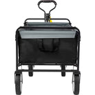 Heavy-Duty Collapsible Beach Cart - 176 lbs Capacity Portable Folding Wagon for Camping, Groceries, and Outdoor Activities - Adjustable Handle and Durable Wheels - Black