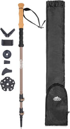 Trekking Poles - Carbon Fiber Monopod Walking or Hiking Sticks with with Accessories Mount and Adjustable Quick Locks