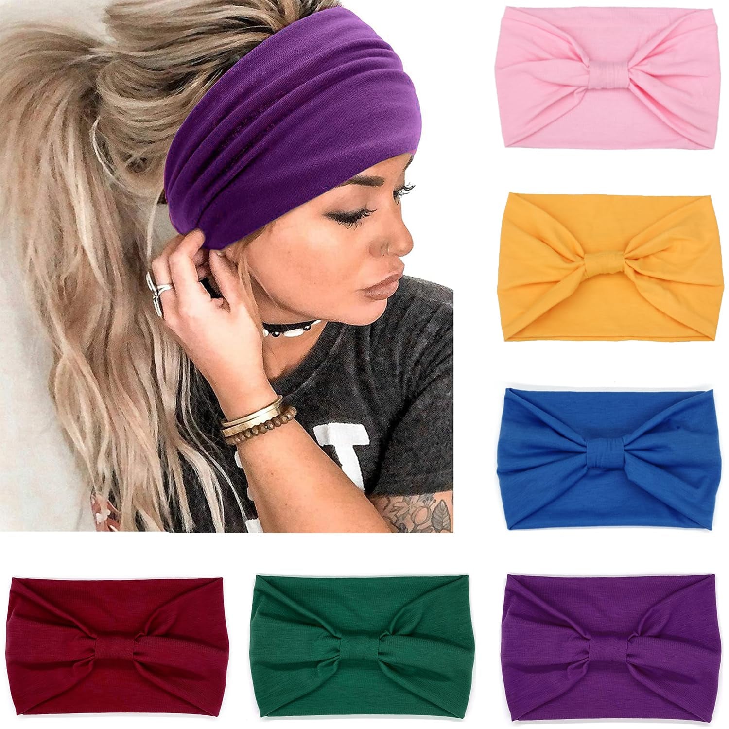 Funky Twist Troupe: Set of 6 Stylish Headbands for Your Next Hair Adventure