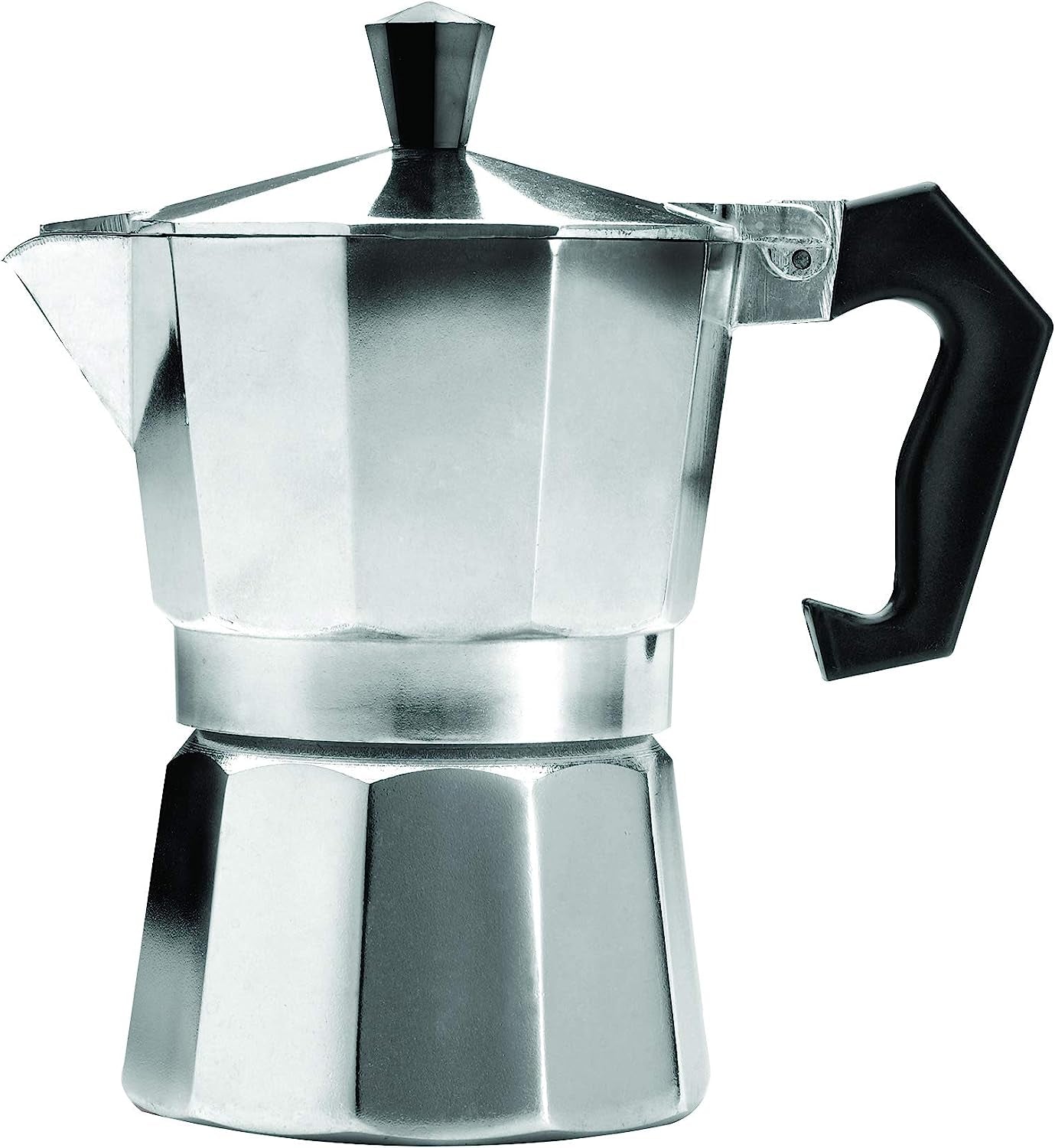 Primula Classic Stovetop Espresso and Coffee Maker, Moka Pot for Italian and Cuban Café Brewing, Greca Coffee Maker, Cafeteras, 6 Espresso Cups, Silver