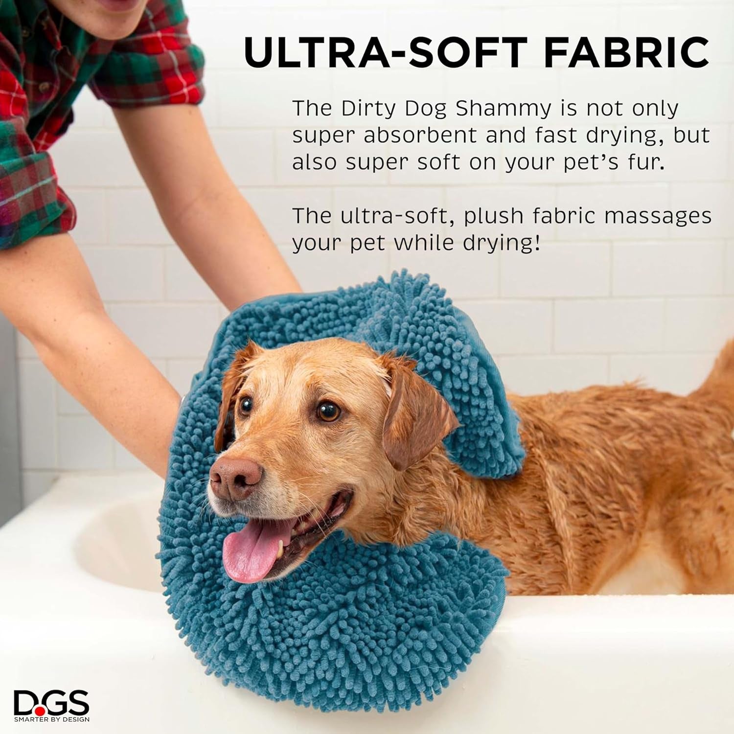 Mega Absorbent Shammy Towel for Dogs - Fast-Drying and Highly Effective (Size: 13x31)