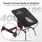 Ultralight Camping Chair Backpacking, Compact Folding Camp Chair W/Side Pocket, Portable Camping Chair W/Storage Bag for Hiking, Travel, Beach, Fishing, Support 400Lbs, 2Pack