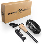 Ferro Rod Fire Starter Kit & Backpacking Multitool | Flint and Steel Striker | Waterproof Magnesium Farrow Rod Tool & Firestarter for Campfires