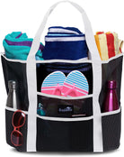 Mesh Sand Free Bag - Strong Lightweight Bag for Beach & Vacation Essentials. Tons of Storage!