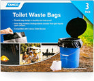 Camco Portable Toilet Bucket - Features 3 Bag Liners for Easy Clean up & Attached Carry Handle - Includes Seat and Lid Attachment (41549)