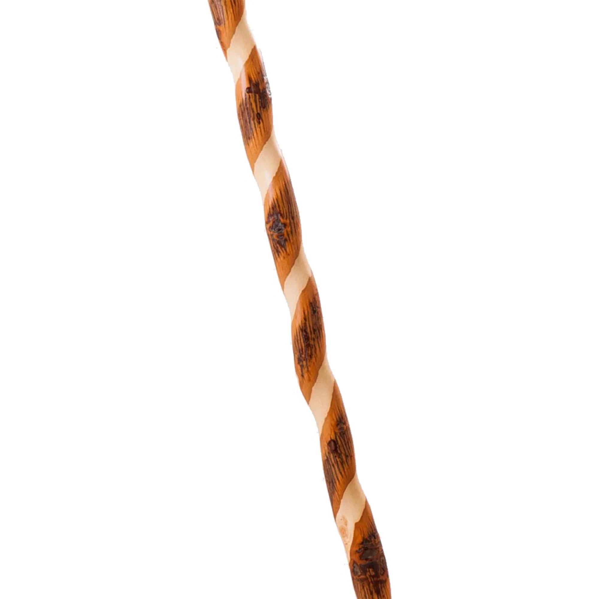 Twisted Hickory Wood Walking Stick 58 Inch Height