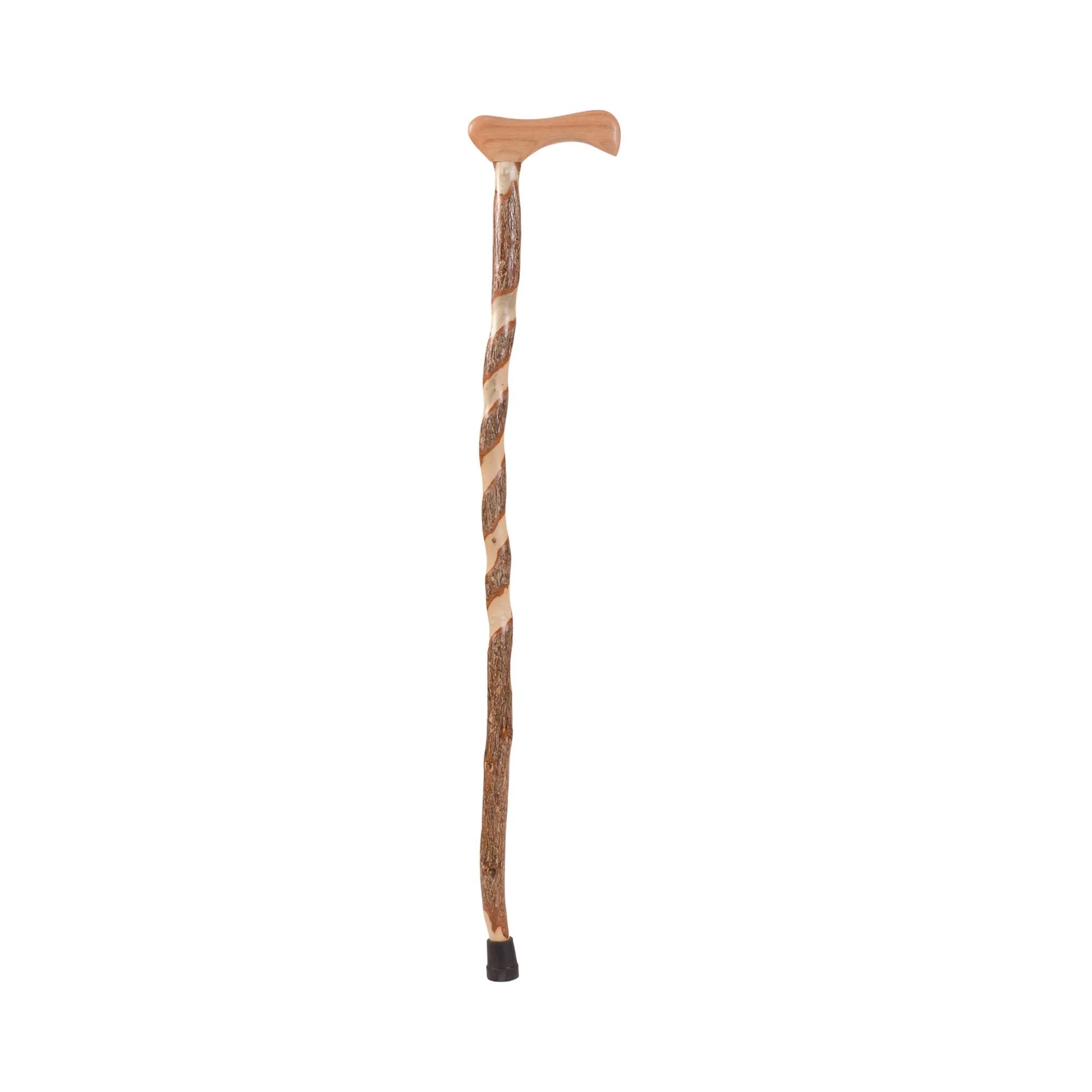 Twisted Hickory Wood Walking Stick 58 Inch Height