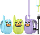 Qniglo Giggle Gabbers: Rechargeable Walkie Talkies for Young Adventurers Aged 3-14, Ideal for Outdoor Activities and Celebrations