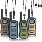 Qniglo Chit-Chat Communication Devices: Premium Hiking Gadgets for Adults and Kids with Rechargeable Batteries, 22 Channels for Discreet Conversations, and Integrated Flashlight (4-Pack for Adventurous Families)