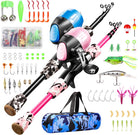 Kids Fishing Pole - Telescopic Fishing Rod and Reel Combo Kit - Fishing Gear, Fishing Lures, Carry on Bag, 70 Set Fully Fishing Equipment - for Boys, Girls, Youth