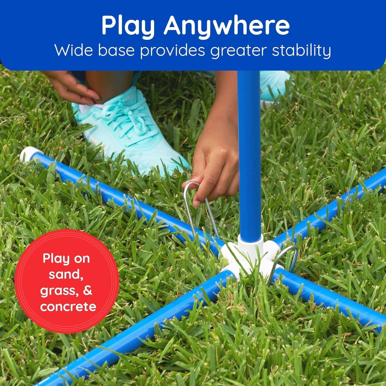 Giggle N Go Yard Game | Outdoor Polish Horseshoes Set with Frisbee, Stands, Poles, and Storage Bag