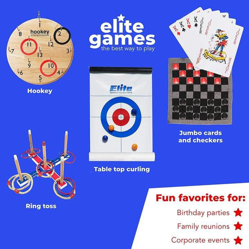 Elite Sportz Ring Toss Game | Indoor/Outdoor Fun for Kids and Adults, Easy Setup with Compact Carry