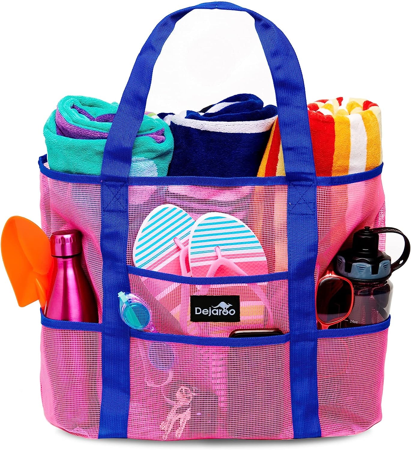 Mesh Sand Free Bag - Strong Lightweight Bag for Beach & Vacation Essentials. Tons of Storage!