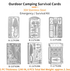 12 Pcs Survival Multitool Card Emergency Camping Tool EDC Kit in Your Wallet Outdoor Hunting Fishing Hiking Gear