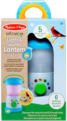 Melissa & Doug Let’S Explore Light & Sound Camping Lantern Play Set, Lantern, 3 Double-Sided Cards to Set the Scene (Cards Store in Bottom of Lantern), Collectible Medallion