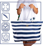 Bag&Carry Large Beach Tote Bag with Zipper - XL Beach Bags Waterproof Sandproof - Oversized Beach Bag with Pockets