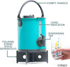 Colapz 2-In-1 Collapsible Camping Water Container with Spigot - 2 Gallon Portable Bucket & Camping Water Jug with Spout - Sports Water Jug - RV Bucket - Water Jug Dispenser - Camping Essentials