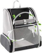 Sleek Black Space Bubble Backpack for Pets on the Go