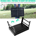 Barbecue Grill, Charcoal Grill Folding Portable Lightweight Barbecue Grill Tools for Outdoor Grilling Cooking Camping Hiking Picnics Tailgating Backpacking Party (Medium)