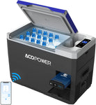 Acopower&Lioncooler 12V Car Refrigerator-32 Quart/30L Portable Freezer with App Control, Rechargeable Battery, and Electric Compressor Cooler for RV, Boat, and Camping