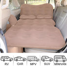 SAYGOGO Inflatable Car Air Mattress Travel Bed - Thickened Car Camping Bed Sleeping Pad with Car Air Pump 2 Pillows for Car Tent SUV Sedan Pickup Back Seat - Beige