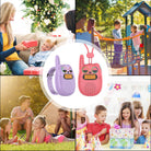 Qniglo Giggle Gabbers: Rechargeable Walkie Talkies for Young Adventurers Aged 3-14, Ideal for Outdoor Activities and Celebrations