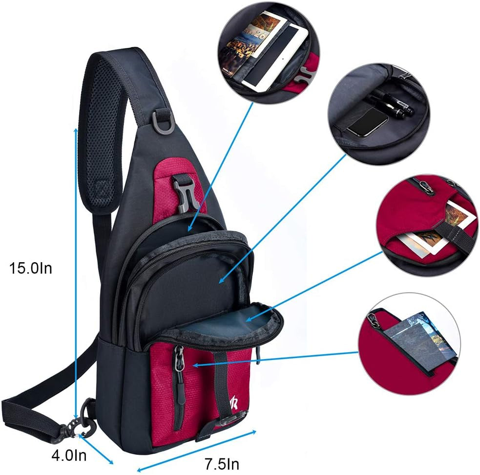 14 Colors Lightweight Sling Backpack Sling Bag Travel Hiking Small Backpack for Women Men Gifts