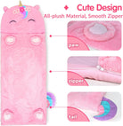 Iplay, Ilearn Kid Sleeping Bag, Toddler Girl Boy Nap Mat, Plush Unicorn Dinosuar Slumber Bag 2 in 1 Pink Pillow Daycare Preschool Kindergarten Birthday Gift Travel Sleepover 3 4 5 6 7 8 10 12 Yr Child