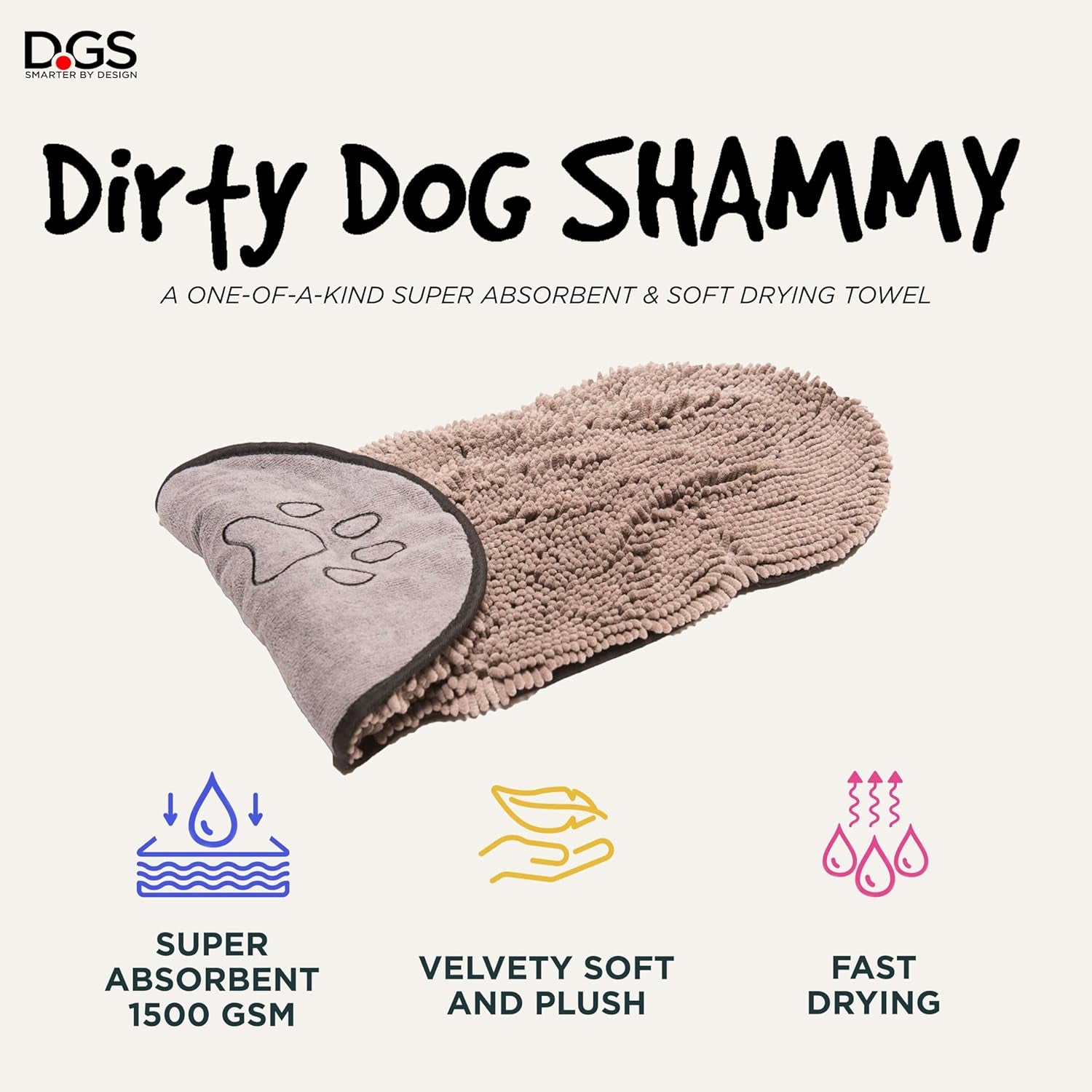 Mega Absorbent Shammy Towel for Dogs - Fast-Drying and Highly Effective (Size: 13x31)