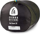 Sierra Designs Get down 20 Degree Sleeping Bags - 550 Fill Power Dridown (PFC Free), Mummy Style Camping & Backpacking Sleeping Bags for Men & Women, Stuff Sack Included