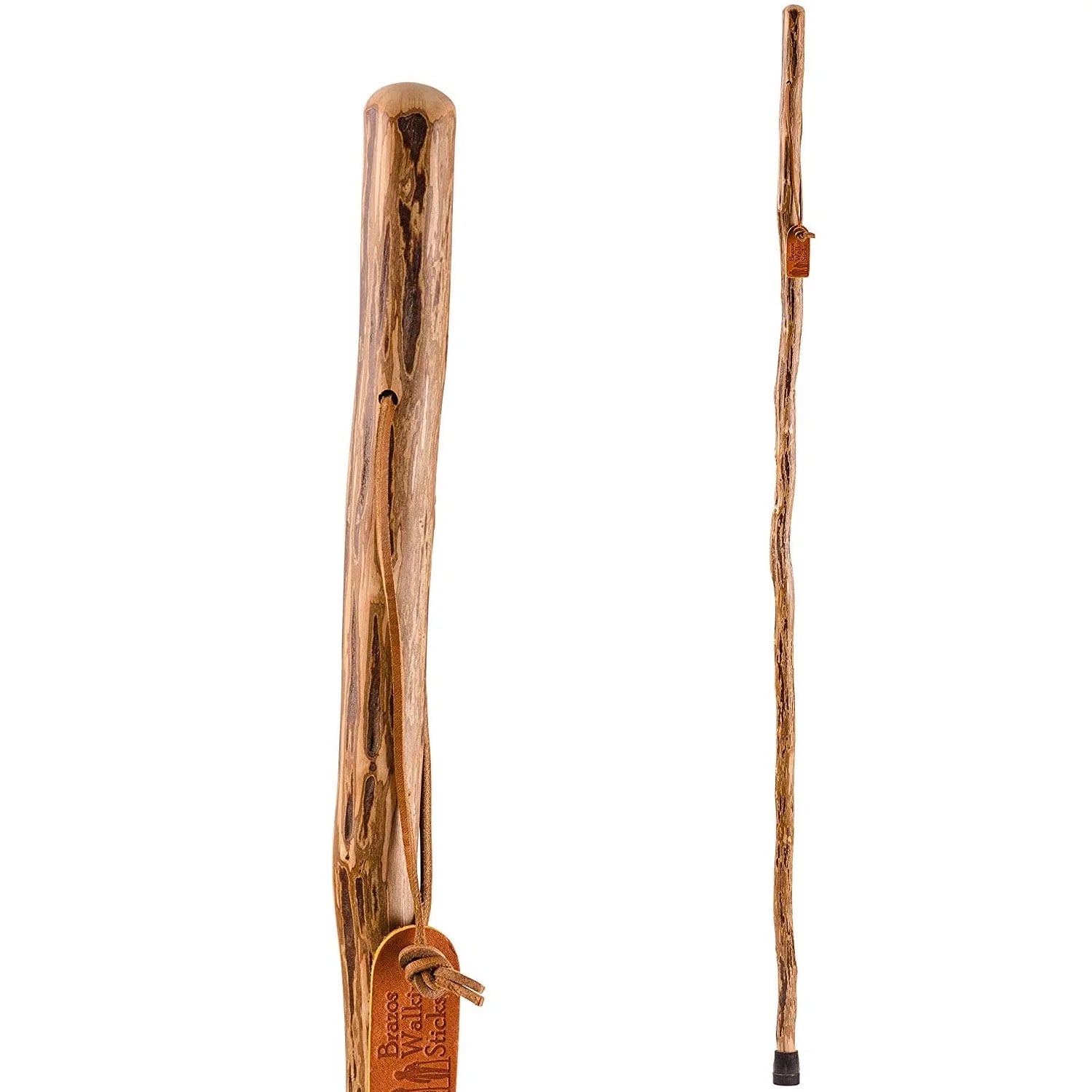 Twisted Hickory Wood Walking Stick 58 Inch Height