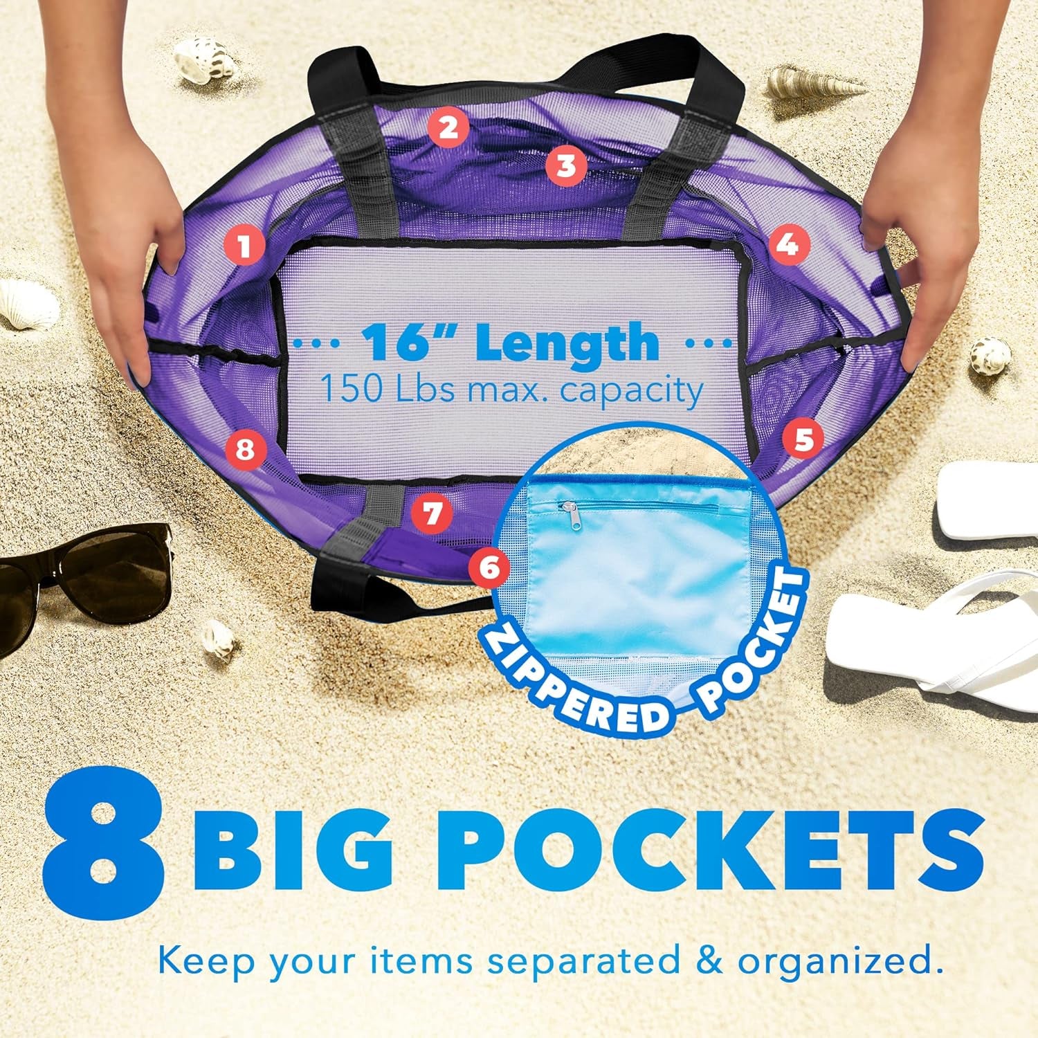 Sandy-Free Super Bag: The Ultimate Beach Companion for Effortless Cleanup