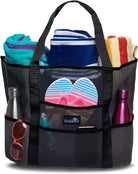 Mesh Sand Free Bag - Strong Lightweight Bag for Beach & Vacation Essentials. Tons of Storage!