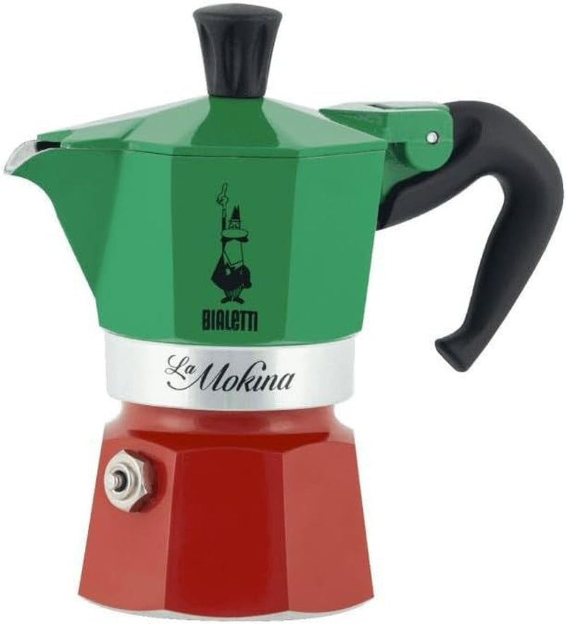 Bialetti - Moka Espress: Iconic Stovetop Espresso Maker, Makes Real Italian Coffee, Moka Pot 6 Cups (6 Oz), Aluminium, Silver