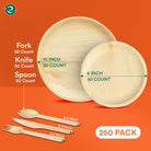 ECO SOUL Compostable Palm Leaf Dinnerware: Eco-Friendly, Durable & Microwave-Safe