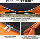 Camping Instant Tent, 2/4/6/8/10 Person Pop up Tent, Water Resistant Dome Tent, Easy Setup for Camping Hiking and Outdoor, Portable Tent with Carry Bag, for 3 Seasons…