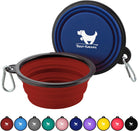 Collapsible Dog Bowls for Travel, 2-Pack Dog Portable Water Bowl for Dogs Cats Pet Foldable Feeding Watering Dish for Traveling Camping Walking with 2 Carabiners, BPA Free