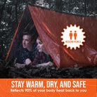 Go Time Gear Life Tent Emergency Survival Shelter – 2 Person Emergency Tent – Use as Survival Tent, Emergency Shelter, Tube Tent, Survival Tarp - Includes Survival Whistle & Paracord