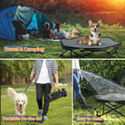 Hexagonal Foldable Outdoor Dog Bed – Cooling Elevated Cot for Medium & Large Pets