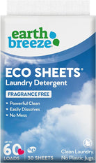 Earth Breeze Laundry Detergent Sheets Fresh Scent - 60 Loads No Plastic Jug Concentrated Laundry Detergent 30 Sheets